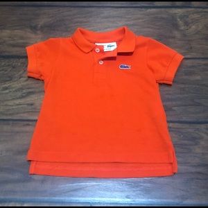 Toddler Orange Lacoste Polo size 1